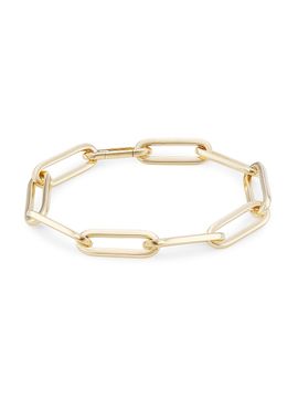 Saks Fifth Avenue Collection Women's 14K Yellow Gold Paper Clip Chain Bracelet/7"