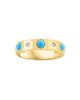 Saks Fifth Avenue Collection Women's 14K Yellow Gold, Turquoise & 0.15 TCW Diamond Band - 3