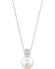 Saks Fifth Avenue Collection Women's 18K White Gold, 0.78 Lab-Grown Diamond, Freshwater Pearl Necklace - 1