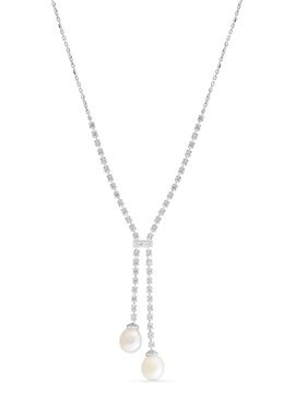 Saks Fifth Avenue Collection Women's 18K White Gold, 2.19 TCW Lab-Grown Diamond & Freshwater Pearl Necklace