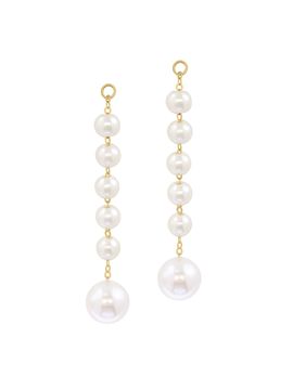 Saks Fifth Avenue Collection Women's 18K Yellow Gold & Freshwater Pearl Drop Earrings