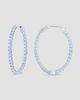 Saks Fifth Avenue Diamonds Women's 18K White Gold & 3.36 TCW Diamond Oval Hoop Earrings - 1