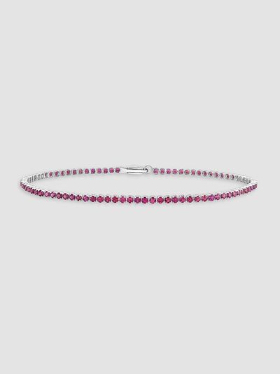 Saks Fifth Avenue Diamonds Women's 18K White Gold & Ruby Bracelet