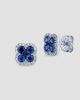 Saks Fifth Avenue Diamonds Women's 18K White Gold, Blue Sapphire & 0.24 TCW Diamond Clover Stud Earrings - 2