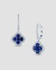 Saks Fifth Avenue Diamonds Women's 18K White Gold, Blue Sapphire & 0.82 TCW Diamond Clover Drop Earrings - 2