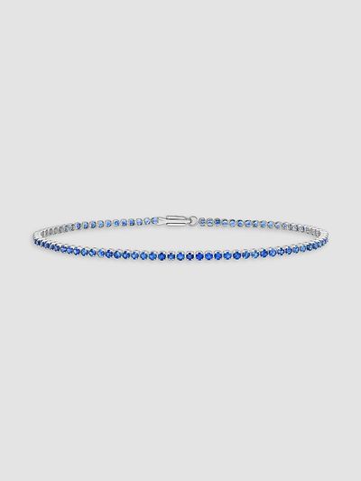 Saks Fifth Avenue Diamonds Women's 18K White Gold Sapphire Bracelet, 7"
