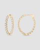 Saks Fifth Avenue Diamonds Women's 18K Yellow Gold & 3.99 TCW Diamond Oval Hoop Earrings - 2