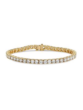 Saks Fifth Avenue Diamonds Women's 18K Yellow Gold & 8.55 TCW Diamond Tennis Bracelet