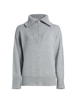 Saks Fifth Avenue Women's Cashmere Extended Polo Collar Sweater