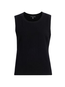 Saks Fifth Avenue Women's Rib-Knit Cashmere Sleeveless Sweater