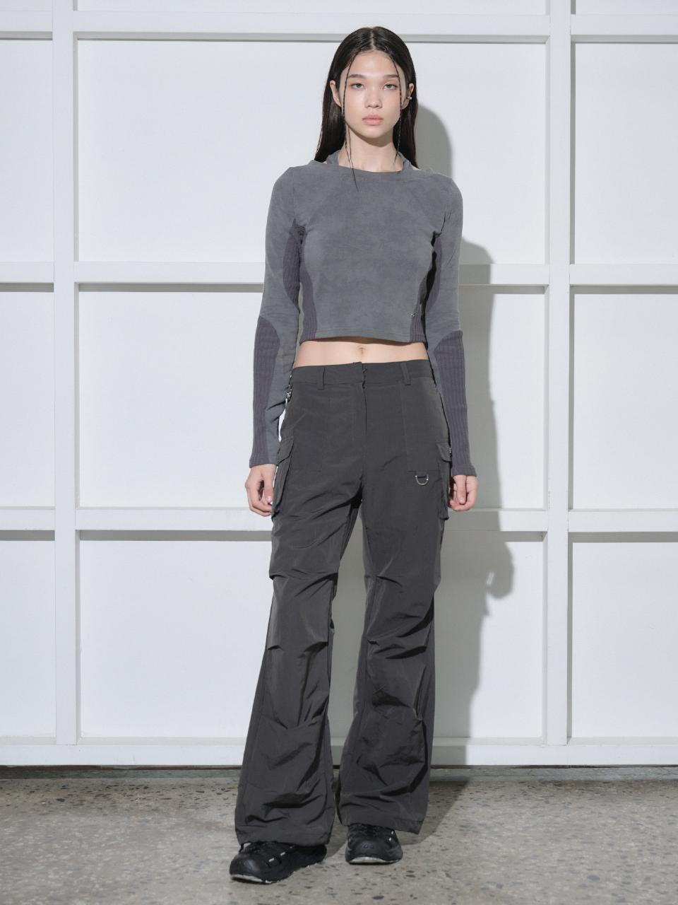 salad bowls 2WAY WIND PANTS [CHARCOAL]