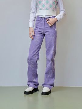 salad bowls Color Washed Pants - Purple