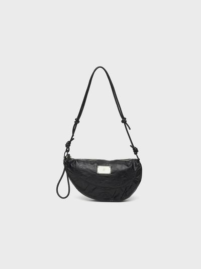 salad bowls LEATHER CROSS POUCH BAG[BLACK]