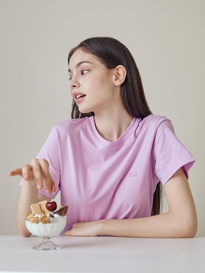 salad bowls S LOVE S LOGO T-SHIRT [PURPLE]