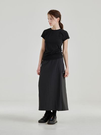 salad bowls UTILITY NYLON LONG SKIRT [BLACK]