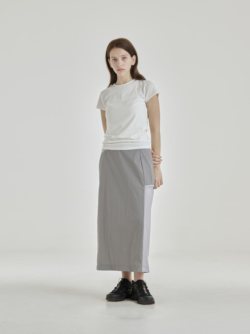 salad bowls UTILITY NYLON LONG SKIRT [GREY]