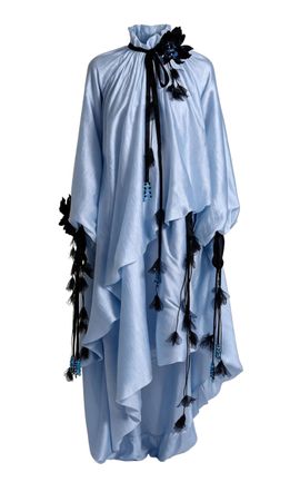Salma Osman Salma Osman Draped Chiffon Maxi Dress