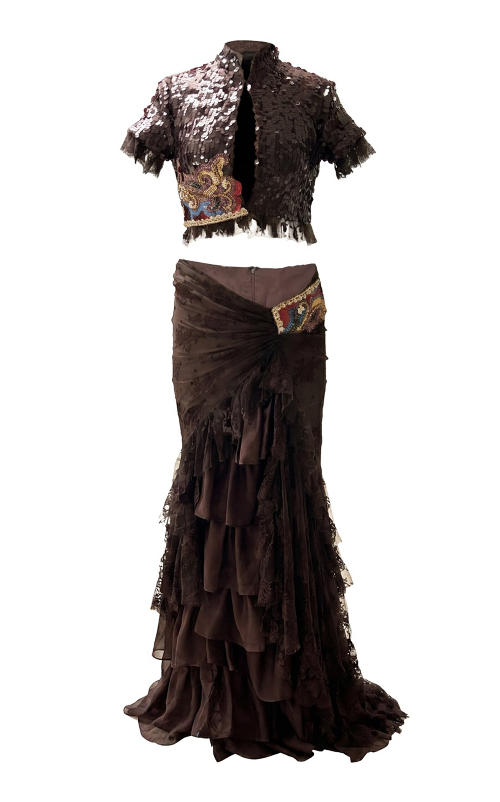 Salma Osman Salma Osman Embellished Chiffon Maxi Set