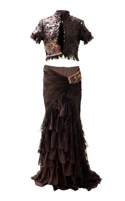 Salma Osman Salma Osman Embellished Chiffon Maxi Set