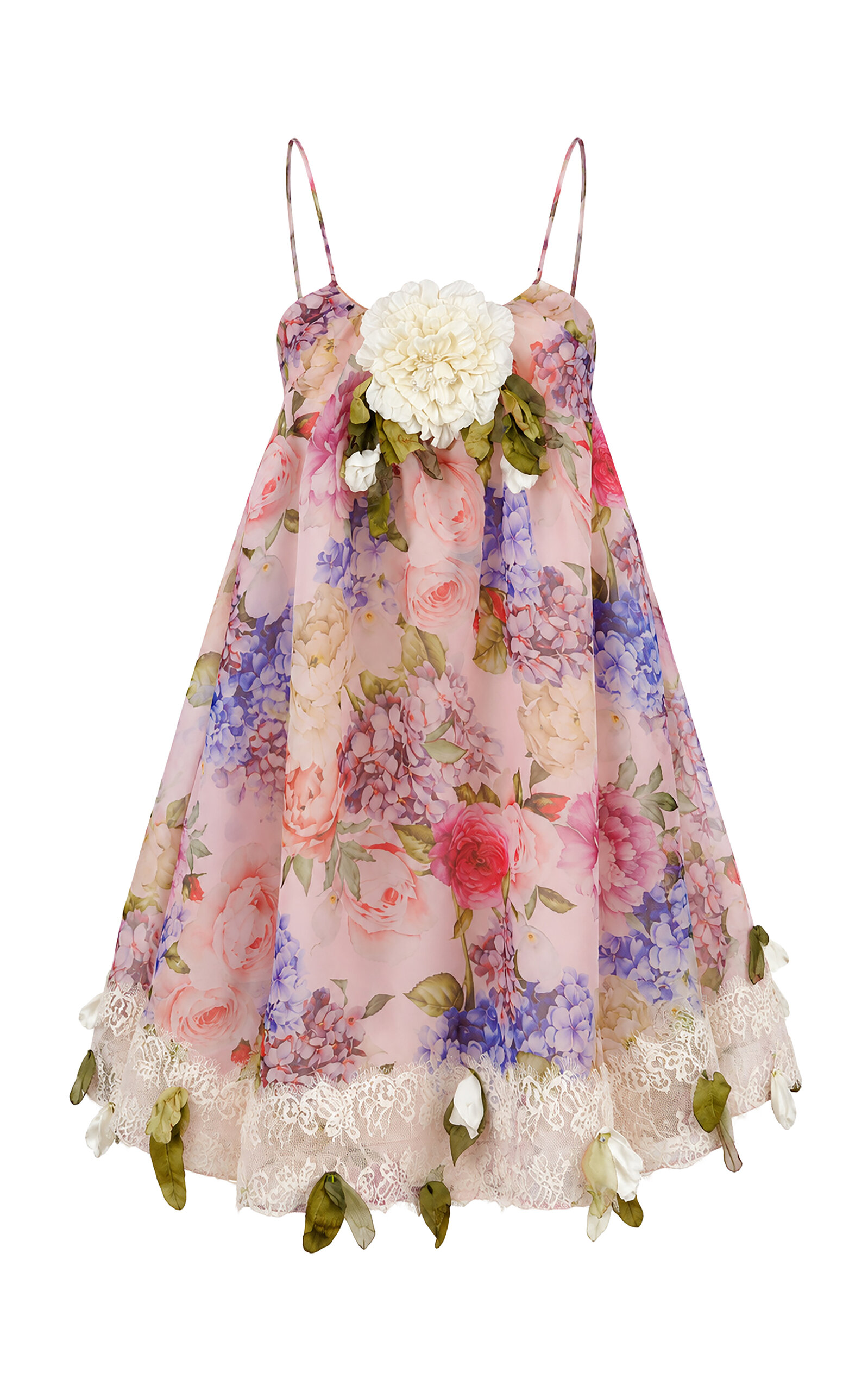 Salma Osman Salma Osman Floral Print Babydoll Mini Dress