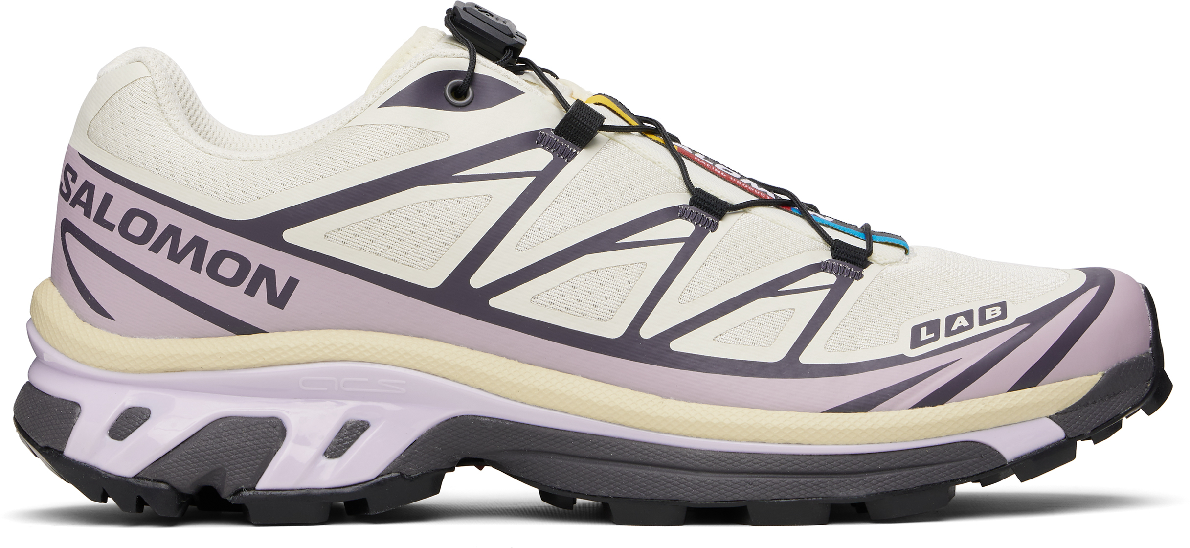 Salomon - Off-White & Purple XT-6 Sneakers