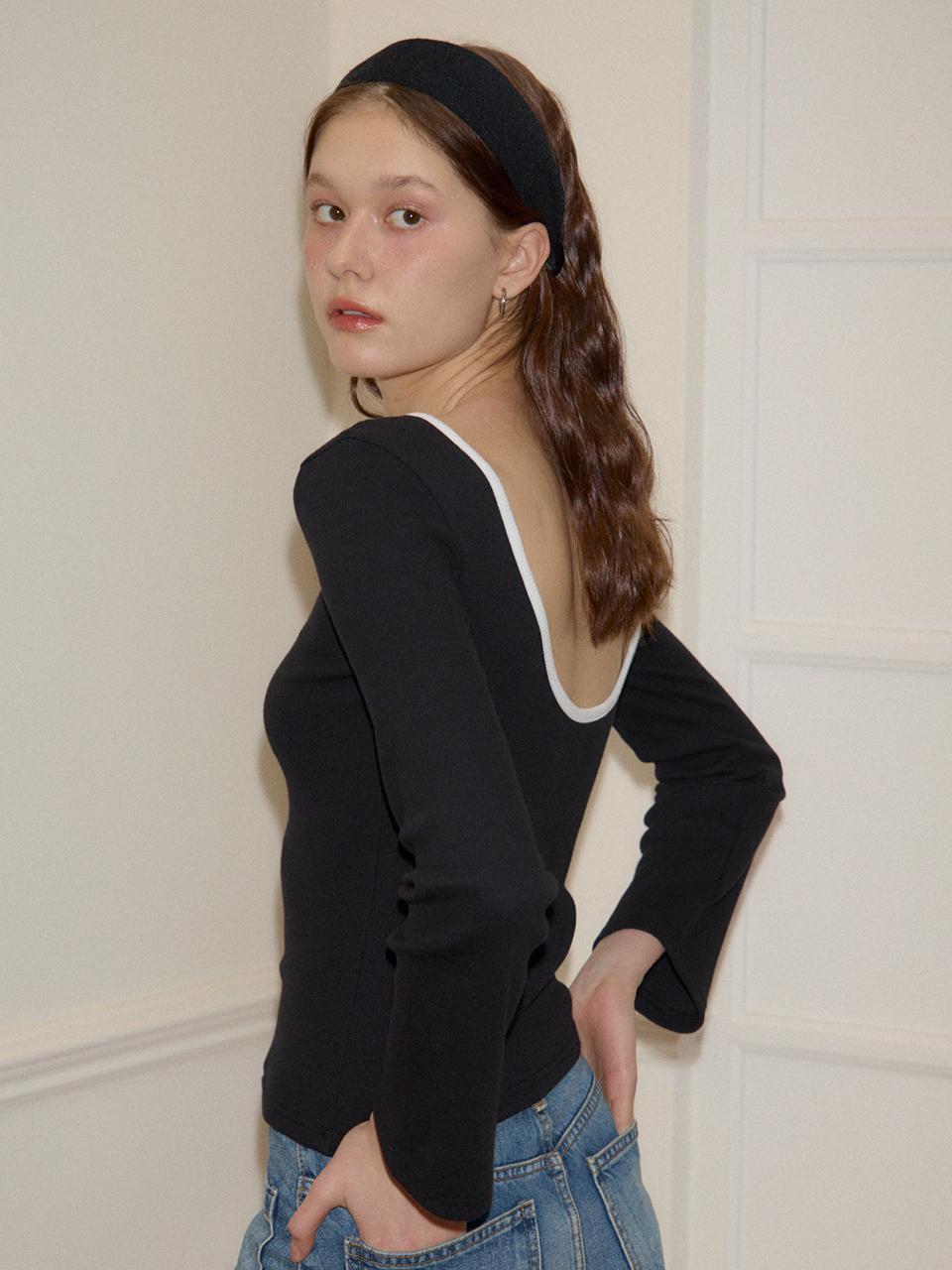 SALON DE YOHN Back Point T - Black