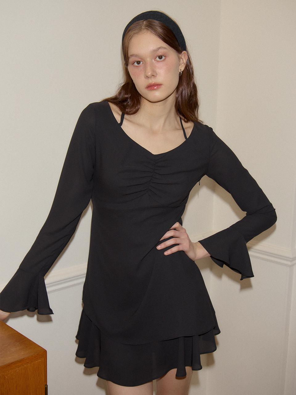 SALON DE YOHN Ballet Mini Dress - Black