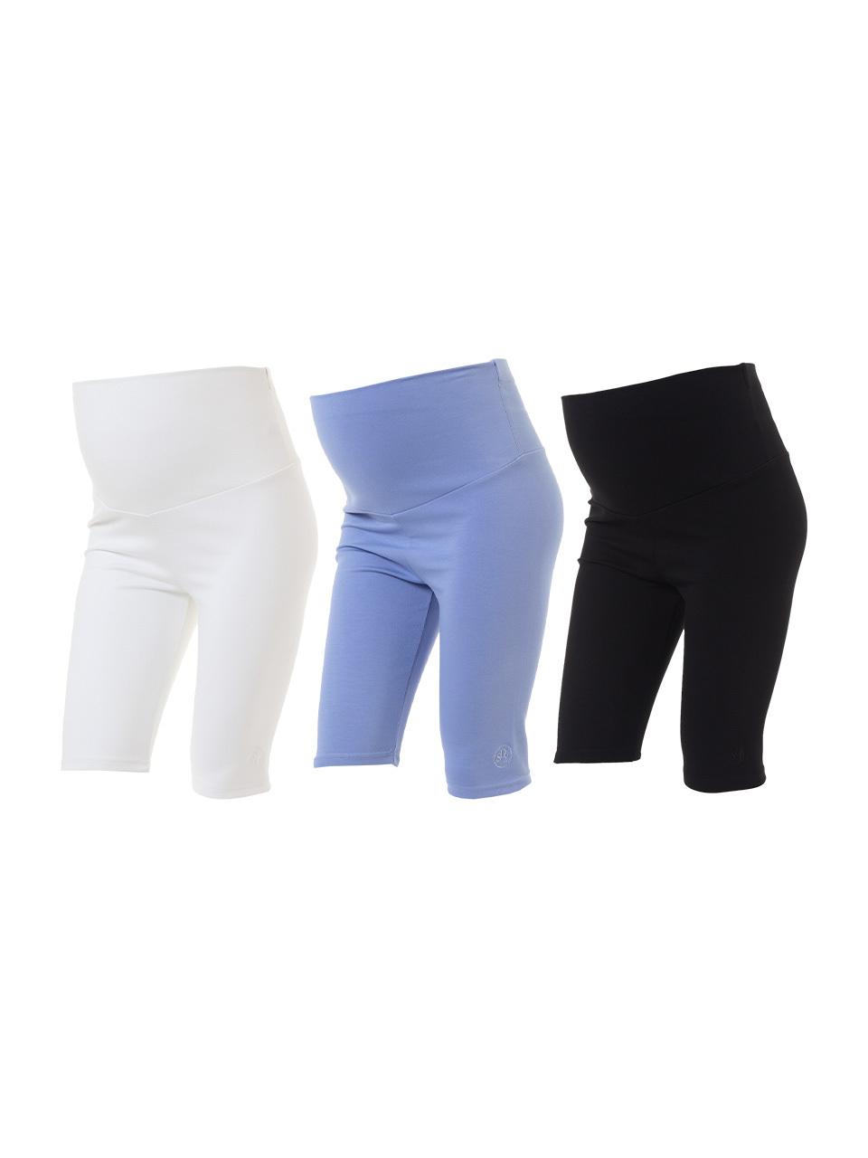 SALON DE YOHN Comfort High-Rise Maternity Elastic Shorts