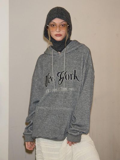SALON DE YOHN New York Hood Knit_ Gray