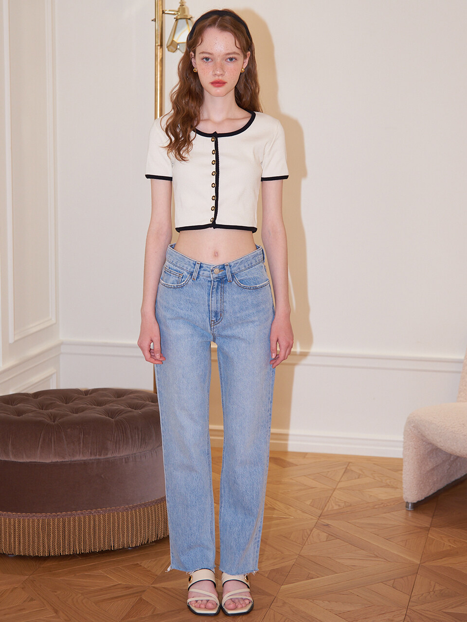 SALON DE YOHN Straight Denim Pants_Light Blue