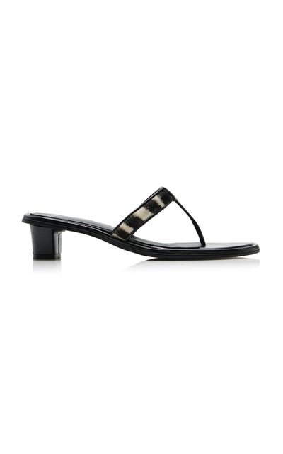 SALONDEJU SALONDEJU ZebraPrint Calf Hair Sandals