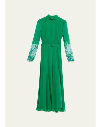 Saloni Jacqui B Silk Georgette Dress