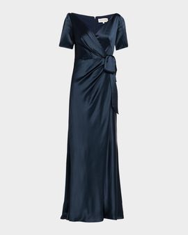 Saloni Marilyn Silk Wrap Dress
