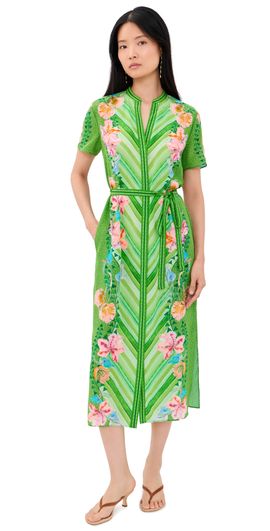 SALONI SALONI Vicki Dress Lilia Chevron Plmt