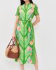 SALONI SALONI Vicki Dress Lilia Chevron Plmt - 5