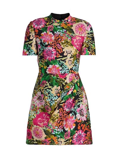 Saloni Women's Floral Draped Minidress