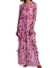 Saloni Women's Izzie Floral Silk-Blend Ruffled Maxi Dress - 2
