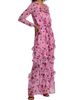 Saloni Women's Izzie Floral Silk-Blend Ruffled Maxi Dress - 4