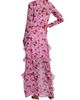 Saloni Women's Izzie Floral Silk-Blend Ruffled Maxi Dress - 5