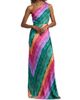 Saloni Women's Justine Striped One-Shoulder Maxi Dress - 3