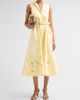 Saloni Women's Kirat Daisy-Embroidered Belted Midi Shirtdress - 2