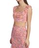 Saloni Women's Trish Floral Crepe Ruffled Crop Top - 4