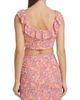 Saloni Women's Trish Floral Crepe Ruffled Crop Top - 5