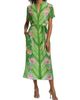 Saloni Women's Vicki Printed Silk Tie-Waist Midi-Dress - 3
