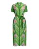 Saloni Women's Vicki Printed Silk Tie-Waist Midi-Dress - 8