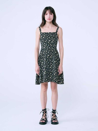 SALTANDCHOCOLATE Flower Sleeveless dress Black 4W232J002
