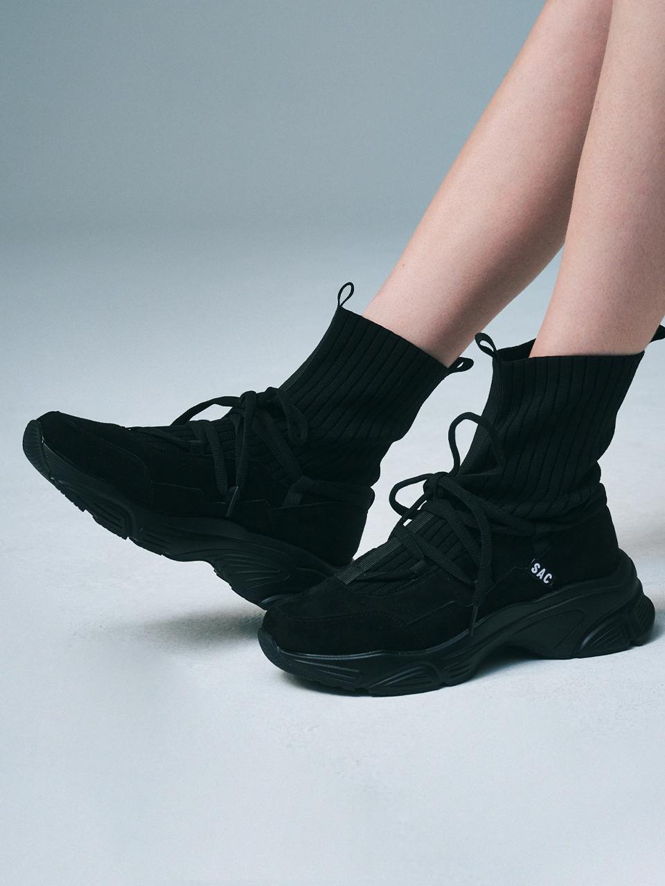 SALTANDCHOCOLATE SAC Lace-Up Knitwear Sneakers 412430012 (5.5cm/1co
