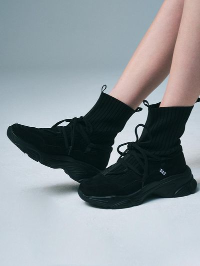 SALTANDCHOCOLATE SAC Lace-Up Knitwear Sneakers 412430012 (5.5cm/1co