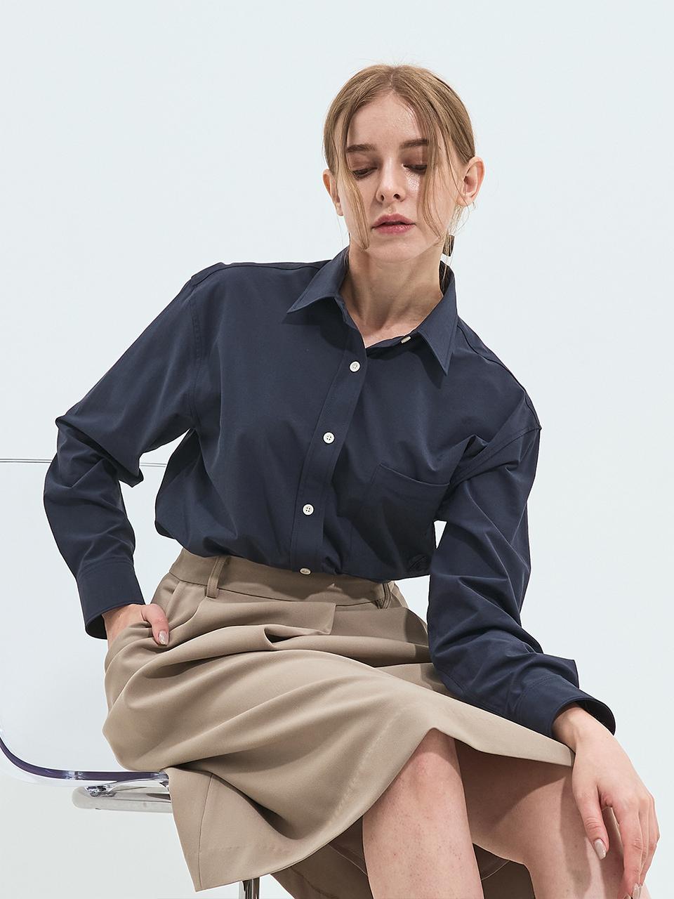 SALTANDCHOCOLATE SAC Logo Pocket Shirt Blue 4W2237302