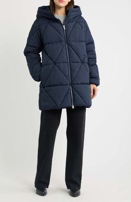 Sam Edelman Sam Edelman Diamond Quilted Hooded Puffer Coat